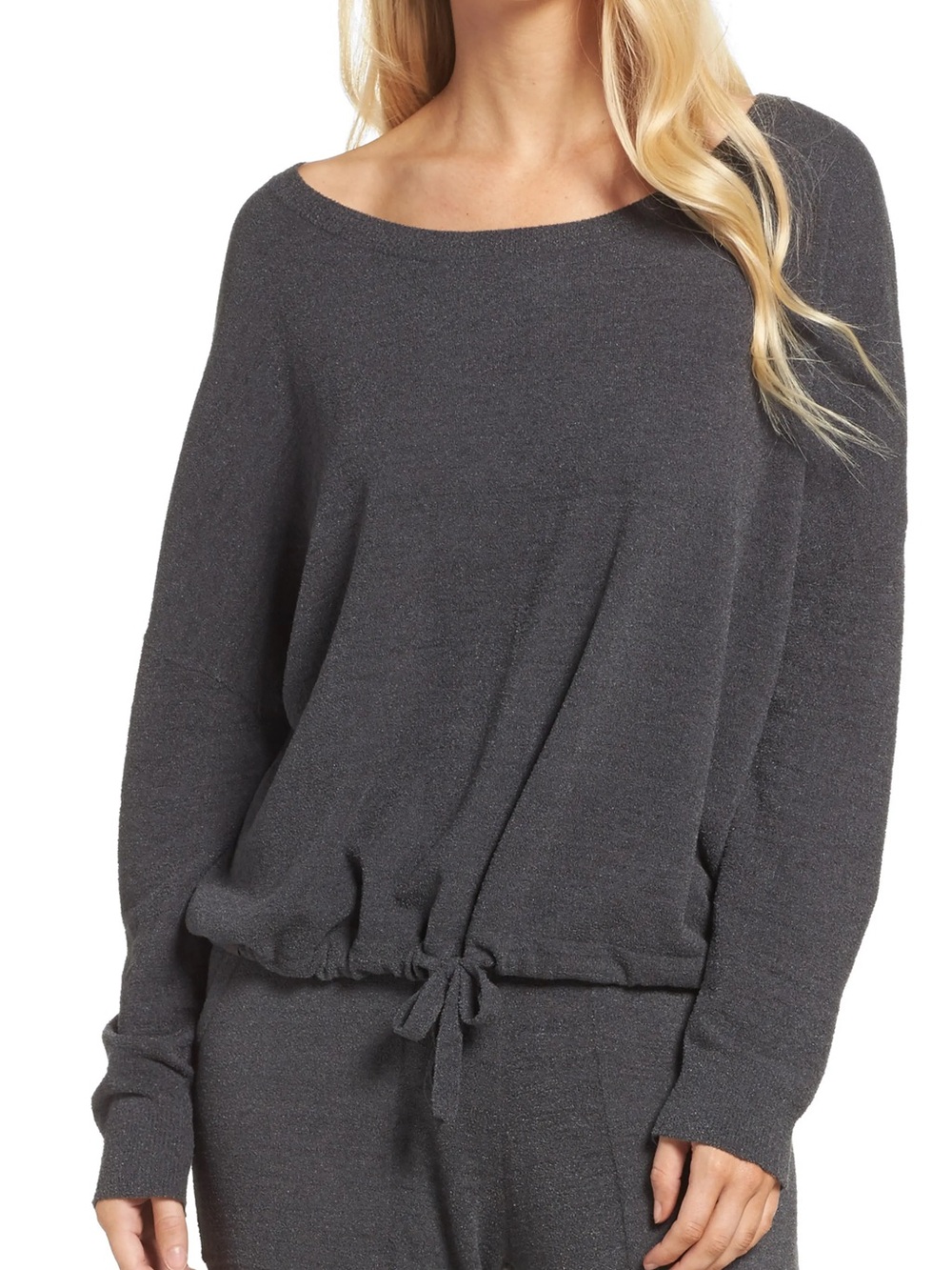 Barefoot Dreams CozyChic Ultra Lite Slouchy Pullover Sweater Cozy Winter Lounge